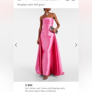 Solace London Strapless Gown in Pink